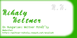 mihaly weltner business card